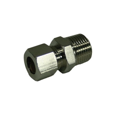 Jones Stephens 3/8in. x 3/8in. Chrome Plated Compression x Male Connector N68066LF
